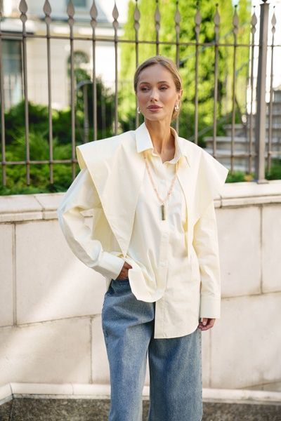 Сорочка жовта KATE SHIRT o_RBKATE 07 фото