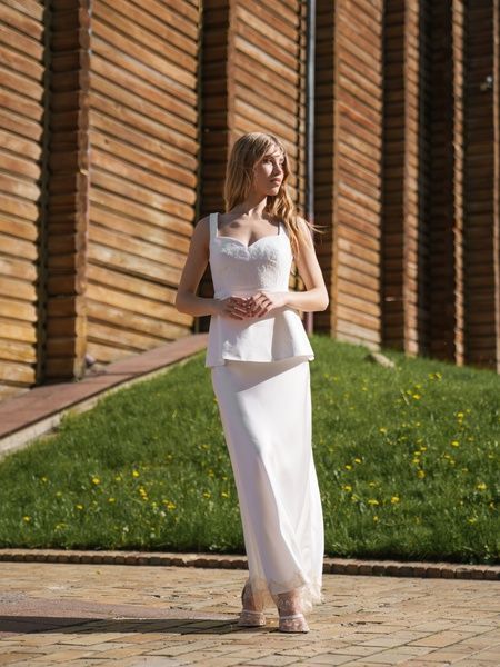 Корсет білий з вишивкою LІNA o_KORLINA 02-S фото
