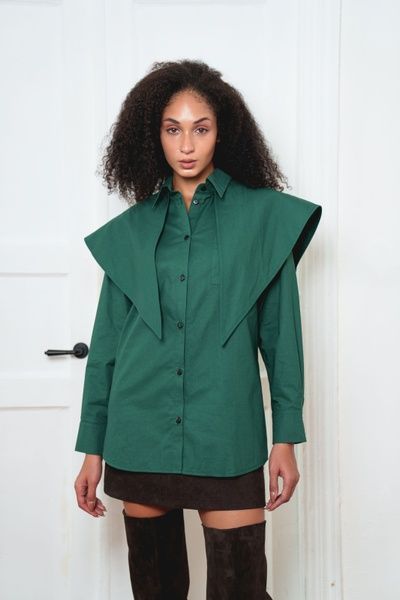 Сорочка смарагдова KATE SHIRT o_RBKATE 05 фото